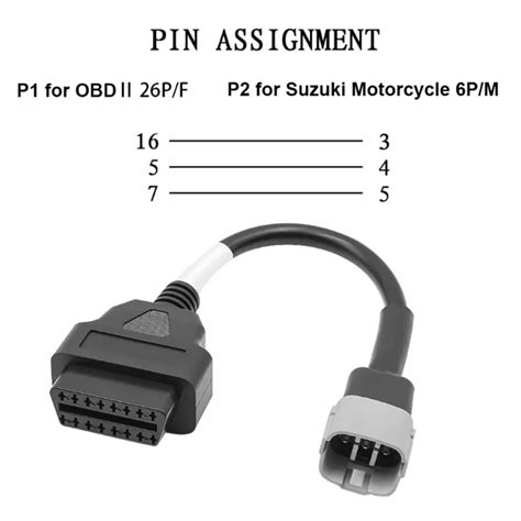 Obd Motorcycle Cable For Suzuki Pin Plug Cable Diagnostic Diagnostic