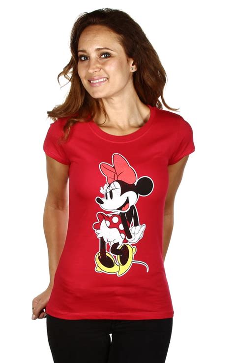 Disney Minnie Mouse Print Junior T Shirt