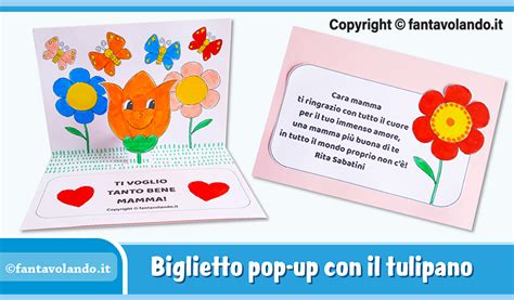 Festa Della Mamma Biglietto Pop Up Con Il Tulipano Fantavolando