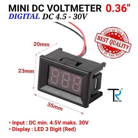 Jual Volt Meter Dc V V Digital Voltmeter Inch Dengan Frame