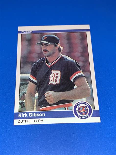 Fleer Kirk Gibson Baseball Card Detroit Tigers Set Break Nm