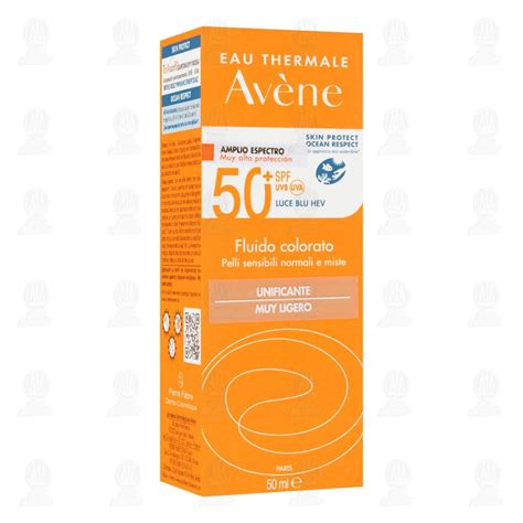 Avène Protector Solar Fluido Colorato Muy Ligero FPS 50 para Piel