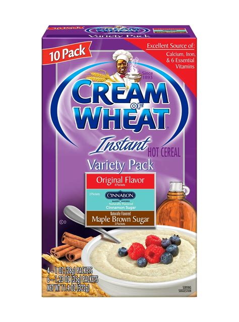 Cream Of Wheat Hot Cereal Variety Pack 10 Packets Each Box Of 11 4 Ounce Pack Cereals