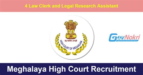 Meghalaya High Court Recruitment 2024 Apply Online For Jobs Notification