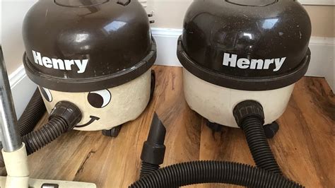 Two Cream Brown Henrys First Look Henry Hoover Vacuum Numatic Youtube