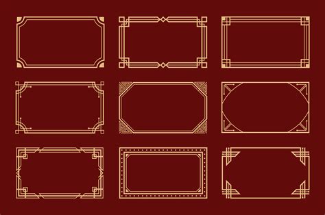 Set Art Deco Frames Collection 32180883 Vector Art At Vecteezy