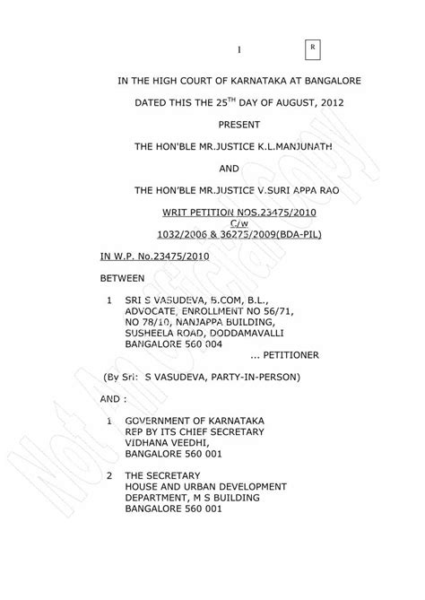 (PDF) IN THE HIGH COURT OF KARNATAKA AT BANGALORE DATED …judgmenthck ...