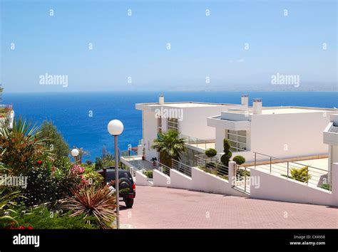 Holiday Villas At Resort Crete Greece Stock Photo Alamy
