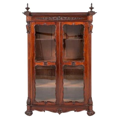 Antique French Display Cabinet Carved Bijouterie 1880 At 1stdibs