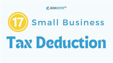 Small Business Tax Deductions Bookkeeperlivepdf