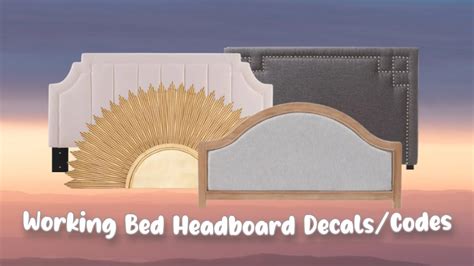 Working Bed Headboard Decals Codes Pt Transparent Youtube