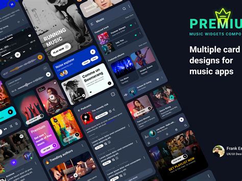 Music widgets components by Frank Esteban Isdray on Dribbble