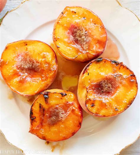 Grilled Peaches Recipe With Brown Sugar Happy Happy Nester