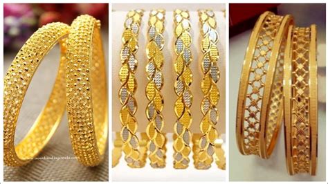 Simple And Beautiful 18 Carat Gold Bangles Designs In White Gold And