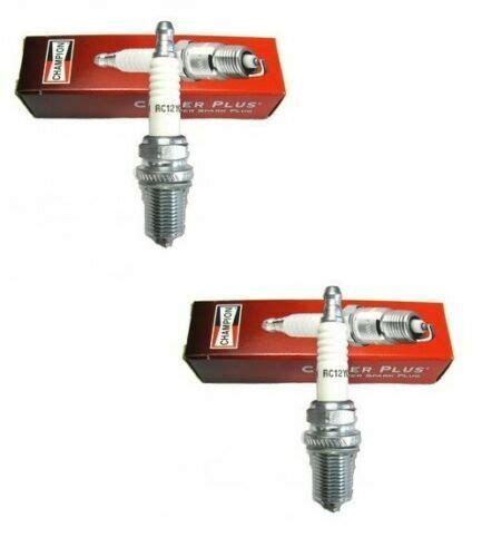 2 PACK Champion RC12YC Lawn Mower Spark Plugs Kohler 12 132 02-s Briggs 491055 | eBay