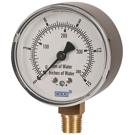 Wika 213 53 Liquid Filled Industrial Pressure Gauge 30 Hg To 15 Psi