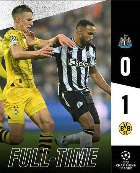 Newcastle Lose 1-0 To Dortmund After Undefeated Start To UCL Campaign ...