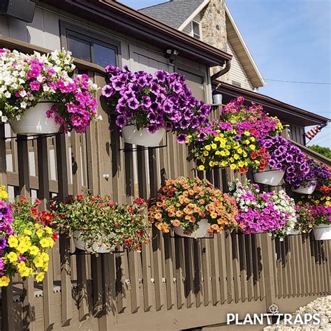 Floating Vertical Gardens With Tool Free Railing Planters Plant Traps