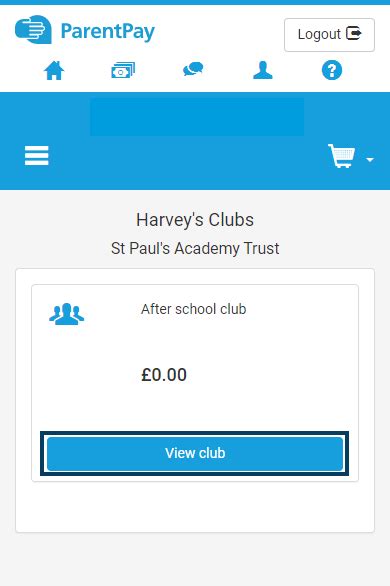 Parentpay Clubs How To Book A Session Parent Support