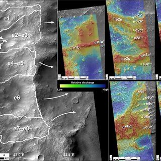 Map showing locations of ridge profiles and corresponding contributing ...