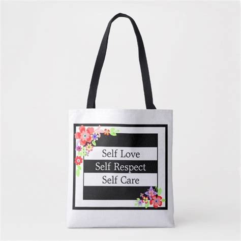 Self Love Gorgeous Floral Tote Bag Floral Tote Bags