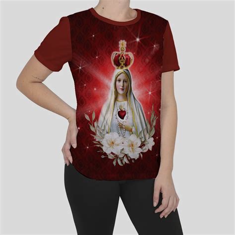 Camiseta Baby Look Nossa Senhora de Fátima