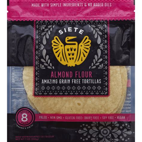 Siete Tortillas Grain Free Almond Flour Dairy Superlo Foods