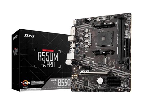 Msi Pro B M A Pro Am Micro Atx Amd Motherboard Newegg