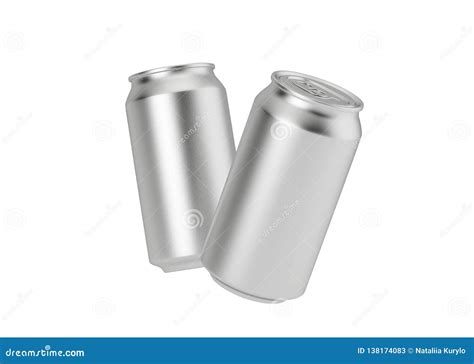 Template Aluminum Soda Can Isolated On White Background Mockup Can