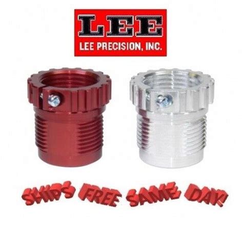 Lee Precision 2pk Lock Ring Eliminator Breech Lock Bushing Red And Silver