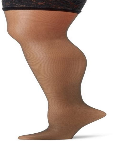 Hanes 0A444 Silk Reflections Lace Top Thigh Highs ApparelnBags