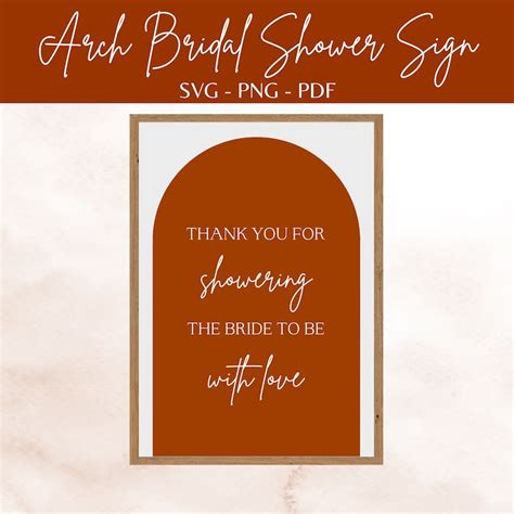 Boho Bridal Shower Sign Printable Instant Download Bridal Shower Thank You Sign Terracotta