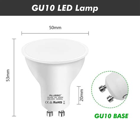 5w Gu10 Led Bulbs 120° Beam Angle Pack Of 10 — Alusso Lighting