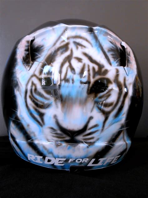 Custom Motorcycle Helmets With Baby Tiger Design