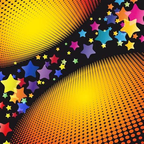 Stars Background Abstract Vector Design Pattern Colorful Elements On