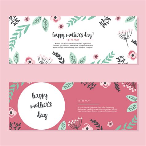 Pink Cards For Mother's Day 194938 Vector Art at Vecteezy