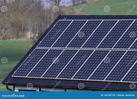 Flat Plate Solar Thermal Collectors Stock Photo Image Of Solar Black