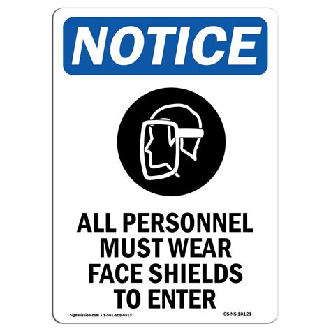 SignMission Osha Notice All Personnel Must Sign With Symbol Wayfair