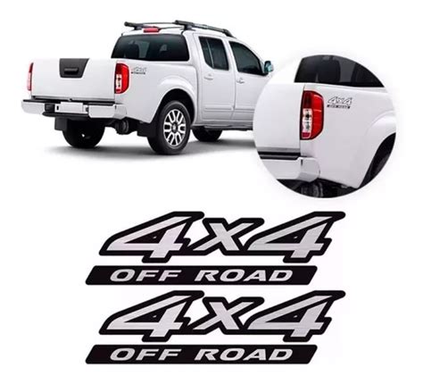 Par Nissan Frontier 4x4 Off Road Kit Emblema Adesivo Parcelamento Sem