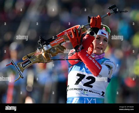 Lucie Charvatova From Czech Republic Competes In Women S 7 5 Km Sprint