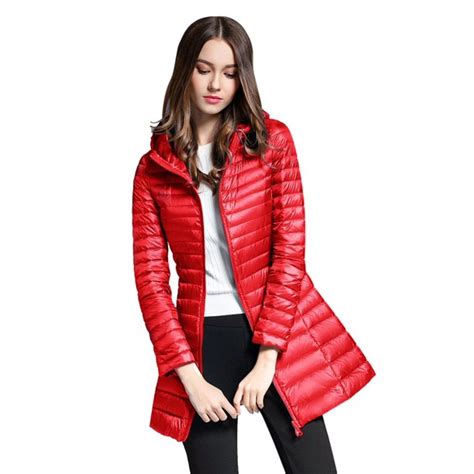 Elezay Women Lightweight Down Jacket Long Jacket Winter Down Coat