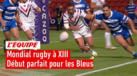 Mondial rugby à XIII Les Bleus s imposent sans trembler contre la