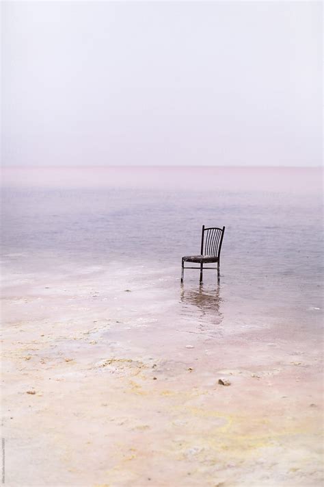 Chair At Pink Salt Lake Del Colaborador De Stocksy Milles Studio