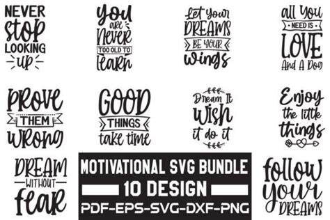 Motivational Svg Bundle Graphic By Creativekhadiza124 · Creative Fabrica