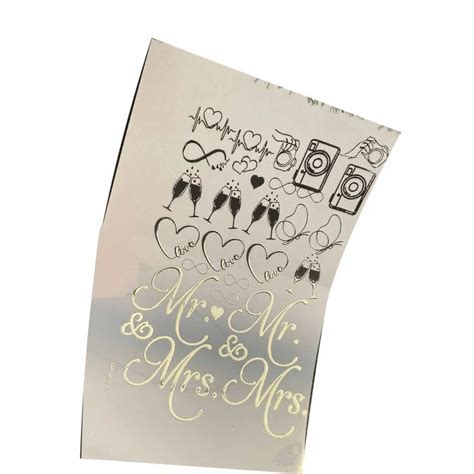 Embossed Gold Stickers For Resin Art Sheet Mr Mrs Stickers At Rs