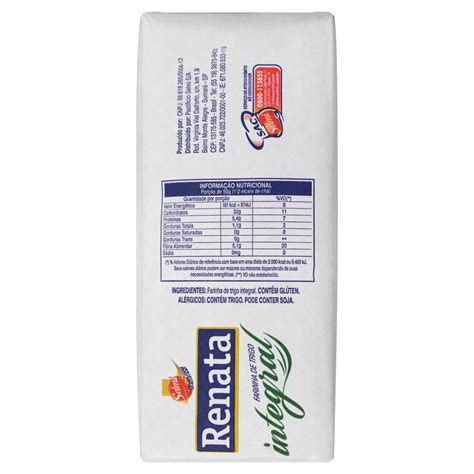 Farinha de Trigo Integral Renata Pacote 1kg Super José