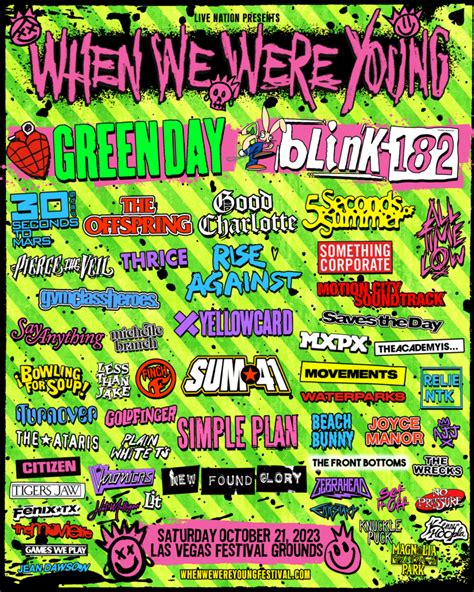 When We Were Young 2023: Blink-182, Green Day to Headline