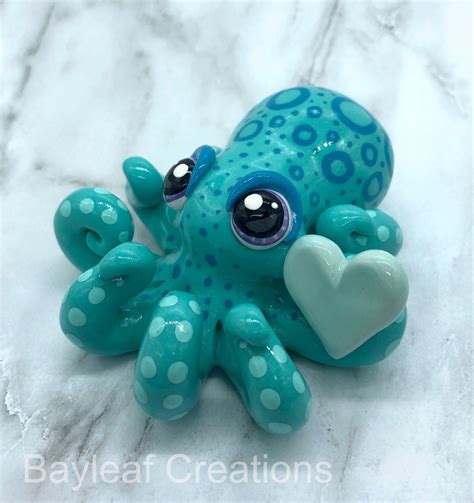 Clay Blue Octopus Clay Crafts Polymer Clay Crafts Clay Creations