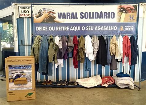 Varal Solidário incentiva moradores na doação de roupas Assiscity