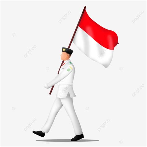 membawa bendera white transparent paskibra membawa bendera paskibra